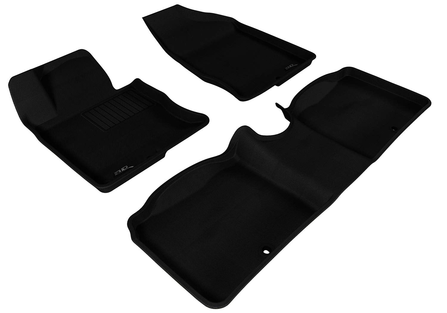 Complete Set 3D MAXpider L1HY02601509 Custom Fit All-Weather Floor Mat for Select Hyundai Azera Models - Kagu Rubber (Black)