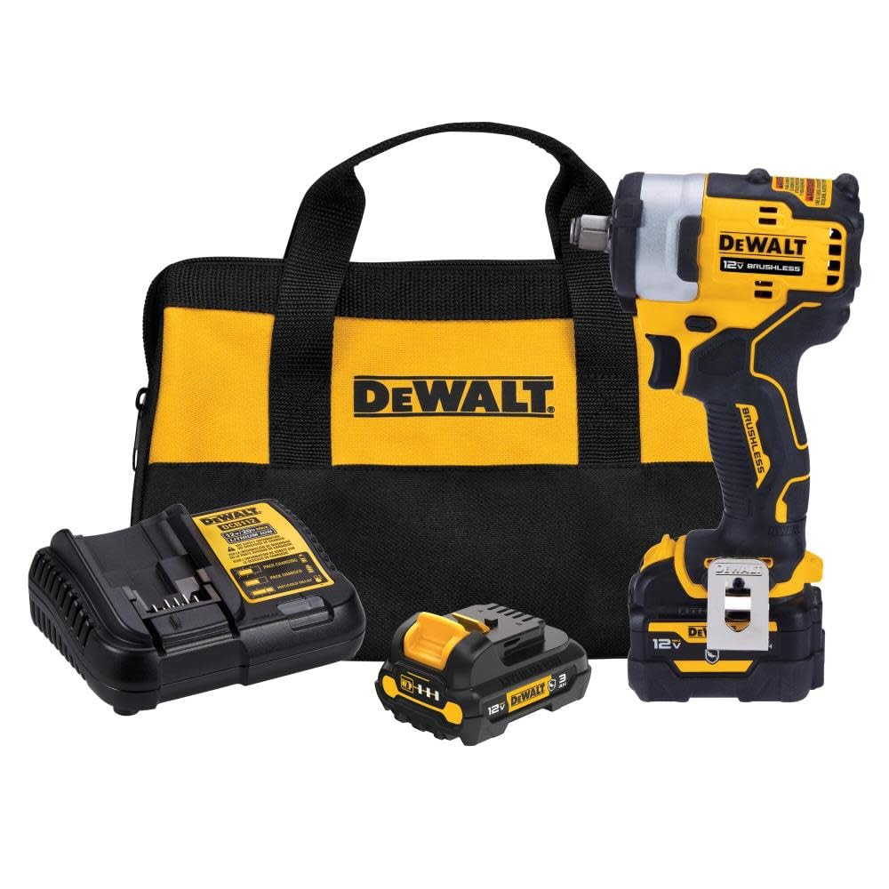 DEWALT DCF901GJ1G1 12V MAX* XTREME Brushless 1/2 in. Cordless Impact Wrench Kit