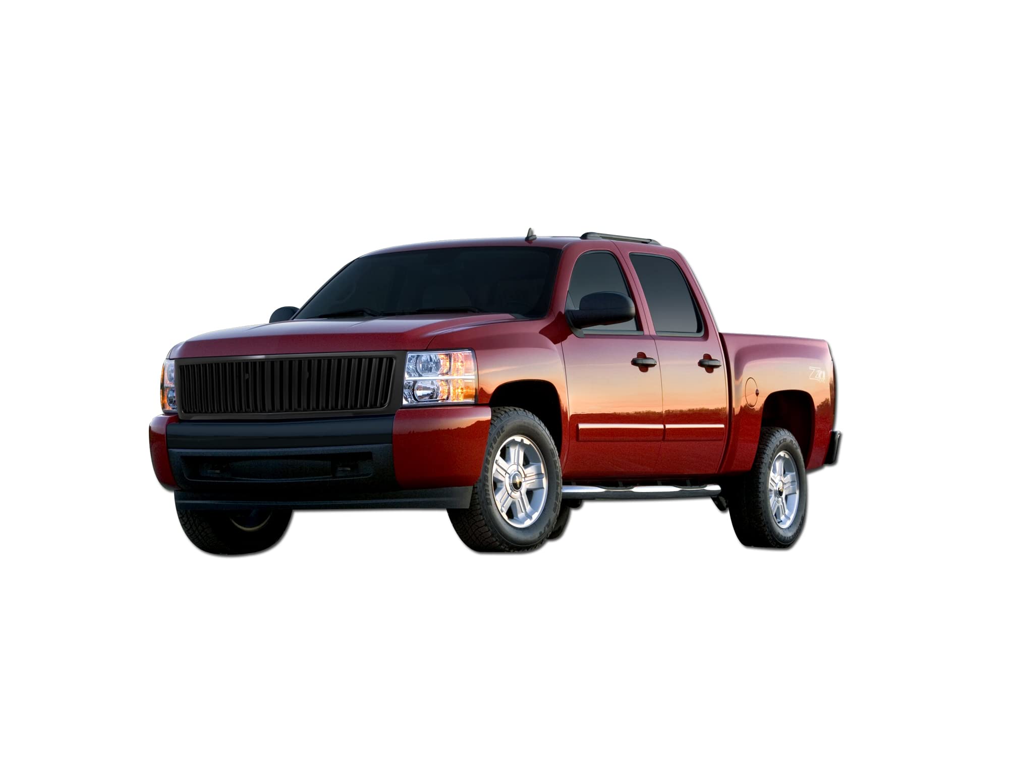 Vertical Front Hood Grille Armordillo USA 7165878 - Matte Black Fits 2007-2013 Chevy Silverado 1500