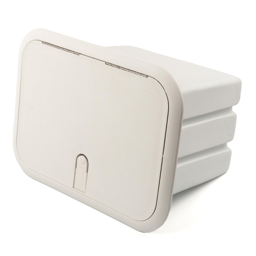 Tackle Center Trays T-H Marine | Boat Fishing Tackle Storage Hatch with 4 Trays | 13" x 17", Polar White