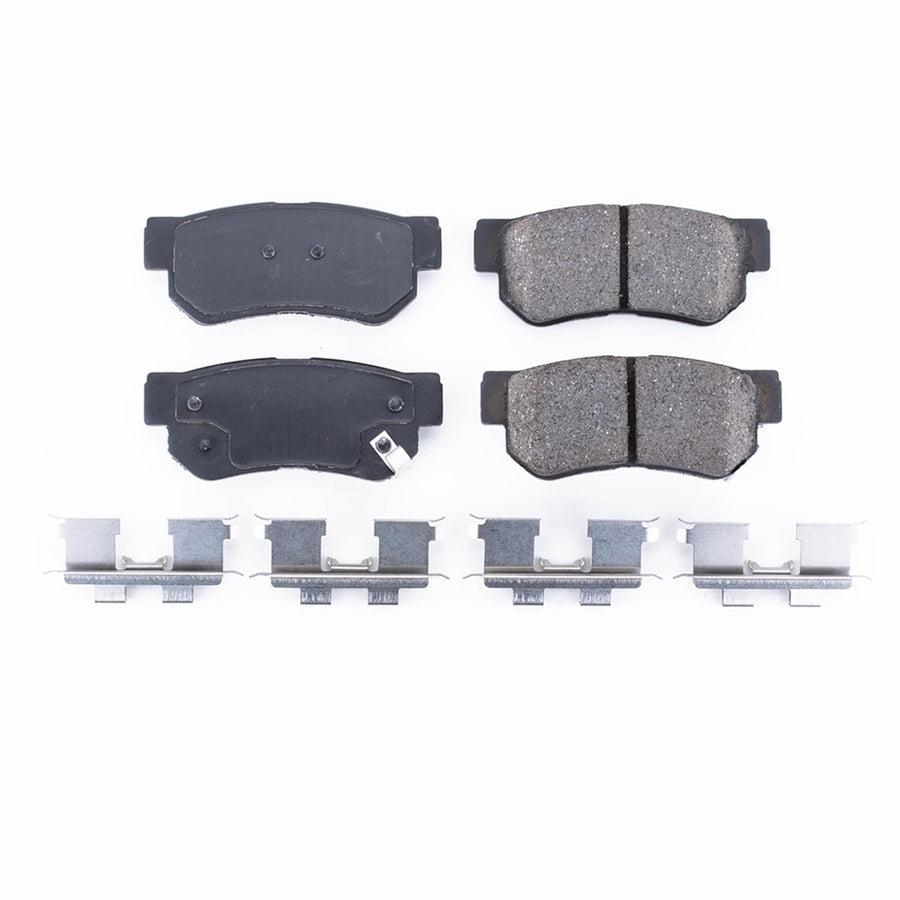 Power Stop Front Brake Kit For Hyundai Azera 2006-09 |Elantra 2007-10 |Santa Fe 2001-06 |Sonata 1999-08 |Tucson 2005-09 |Hyundai XG300 2001 - Brake Pads Ceramic With Installation Hardware, 17-813