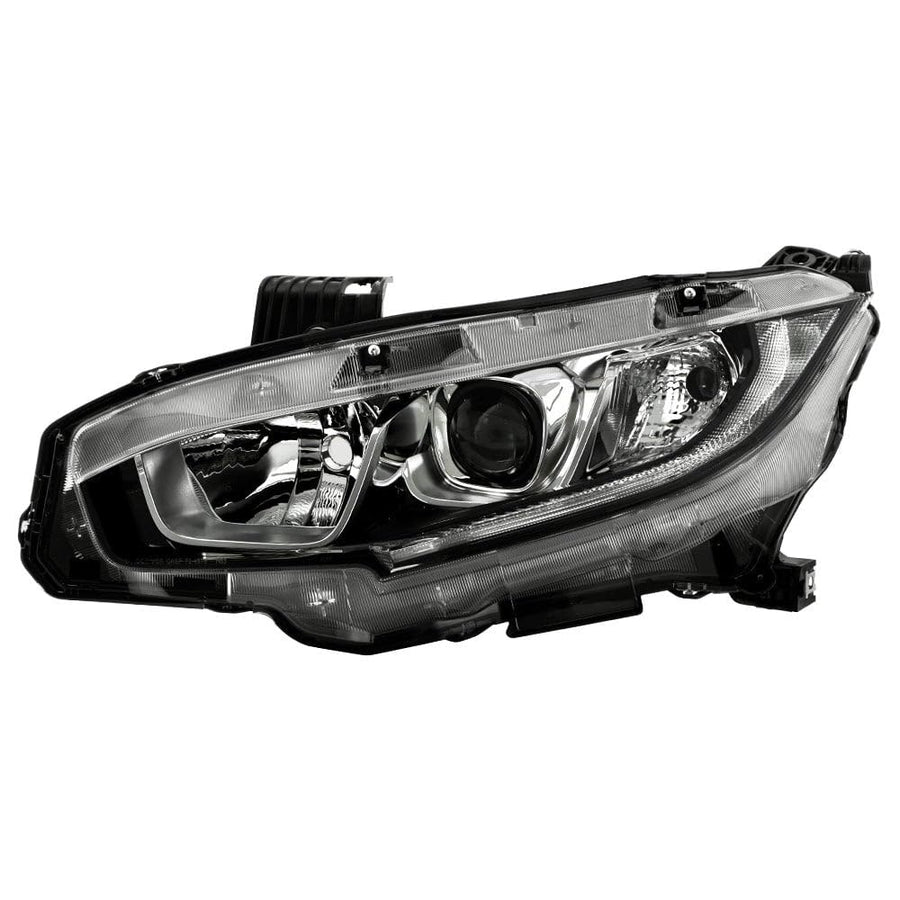 ( OE ) Honda Civic 16-21 Projector Headlight Halogen Models ( Don‘t Fit Xenon HID and LED Models ) - Low Beam-H11(Not Included) ; High Beam-HB3(Not Included) ; Signal-WY21W(Not Included) - OE Chrome