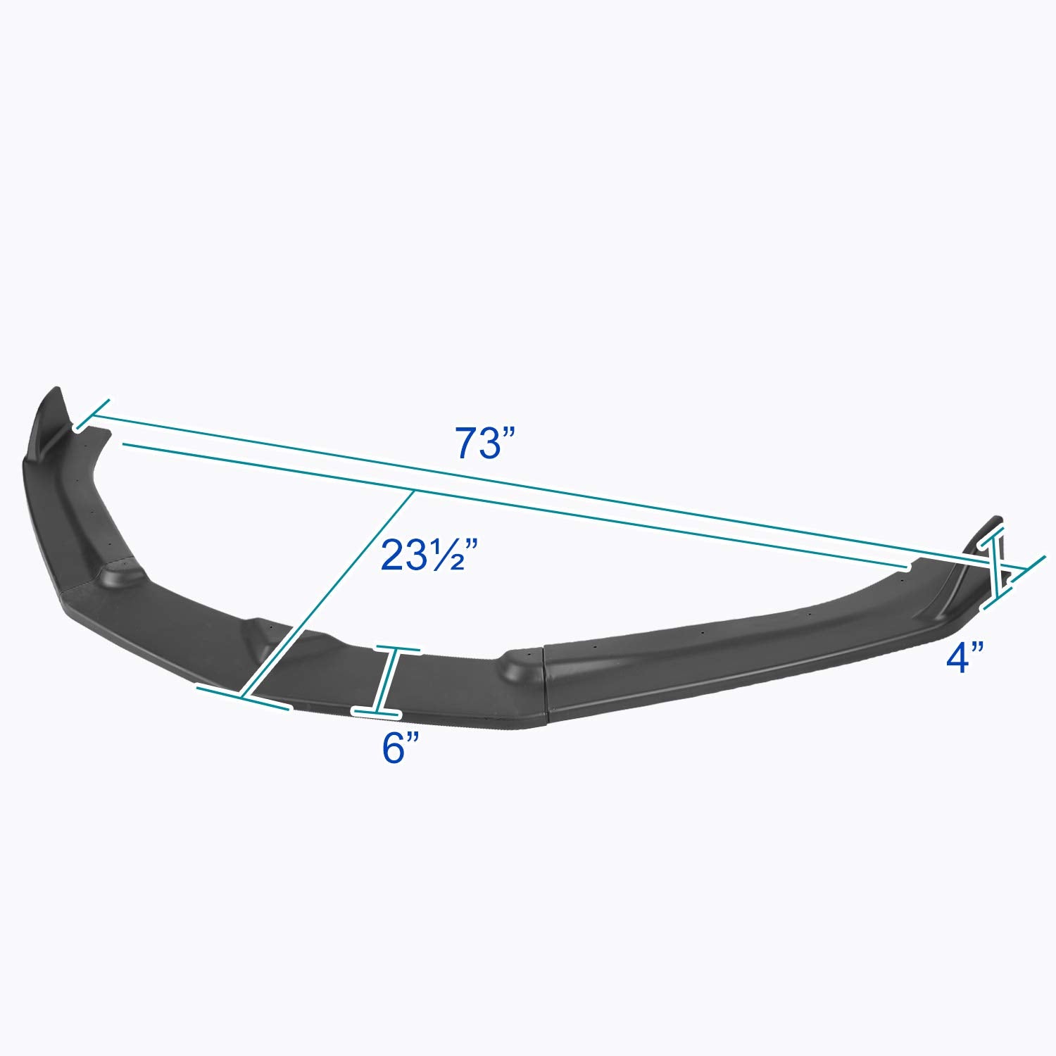 Matte Black Spec-D Tuning Front Bumper Lip Compatible with 2016-2018 Chevy Camaro 2.0T