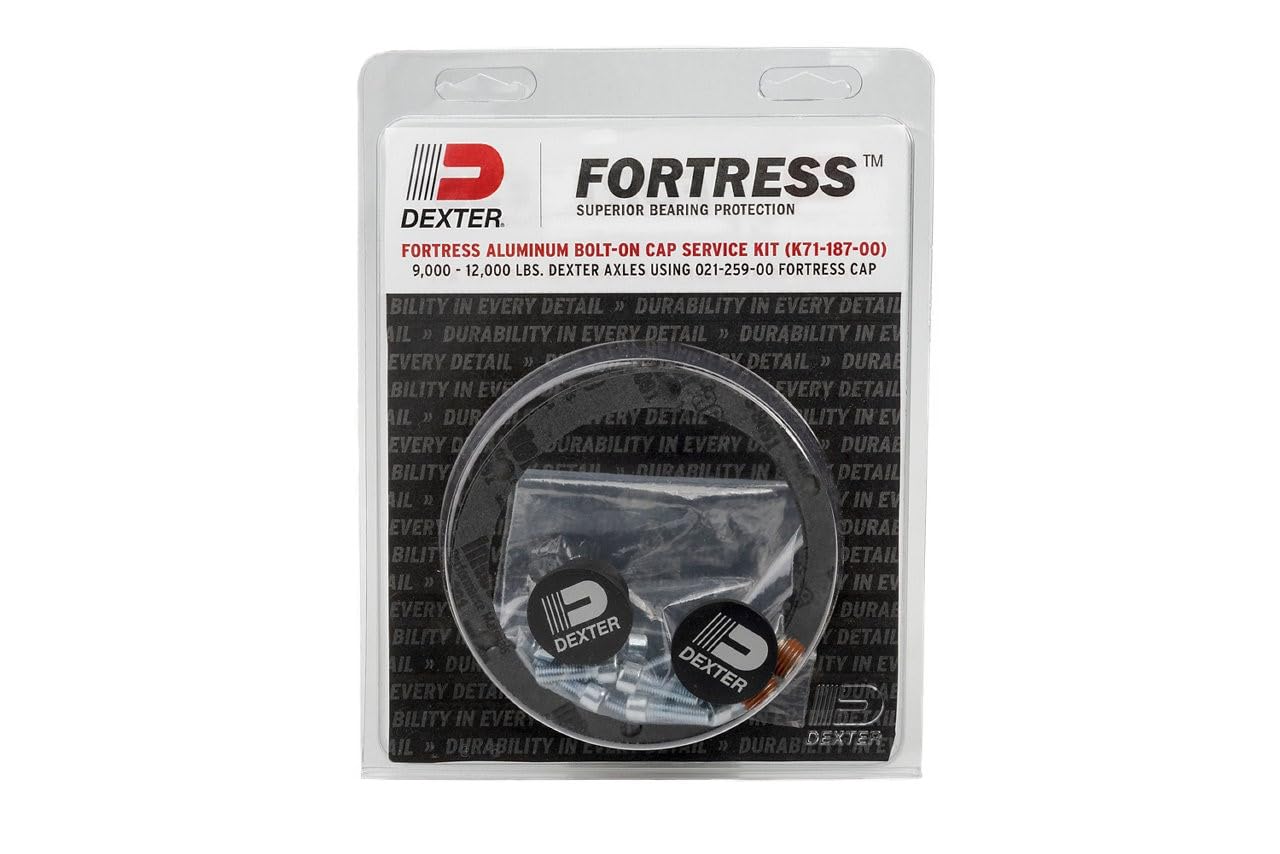 Complete Service Kit K71-187-00 for Dexter 021-259-00 Fortress Aluminum Bolt-on Oil Caps Fits 9K-12K Axles