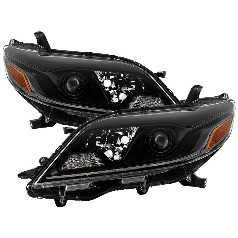 Toyota Sienna Spyder (OE) 11-20 Projector Headlight w/LED DRL (Fit Non-DRL Model) - OE Black