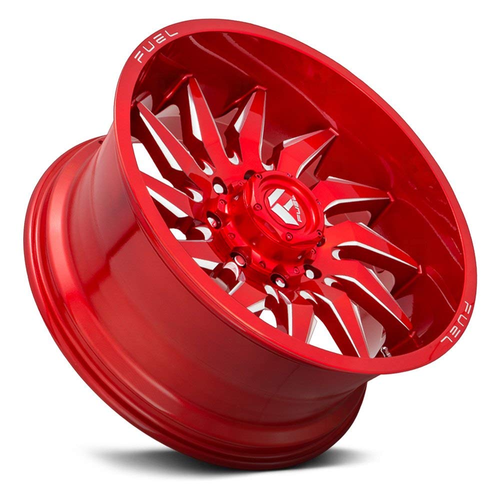 24x12 D745 SABER, Bolt Pattern: 8x6.5/, Offset: -44, CANDY RED MILLED, set of 1