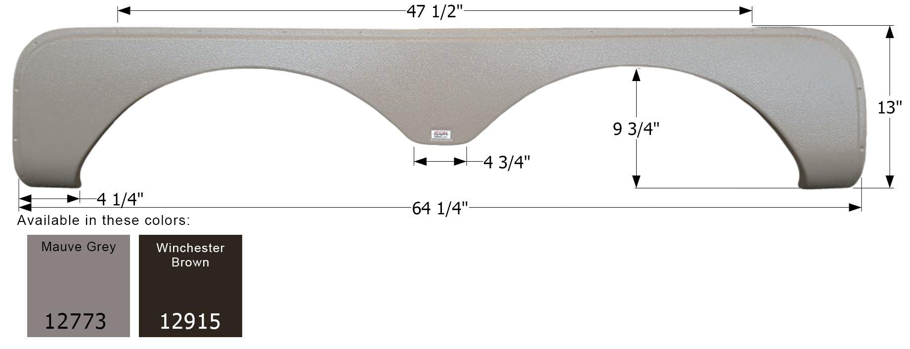 Fender Skirt ICON, Tandem, Forest River, FS2773, Winchester Brown