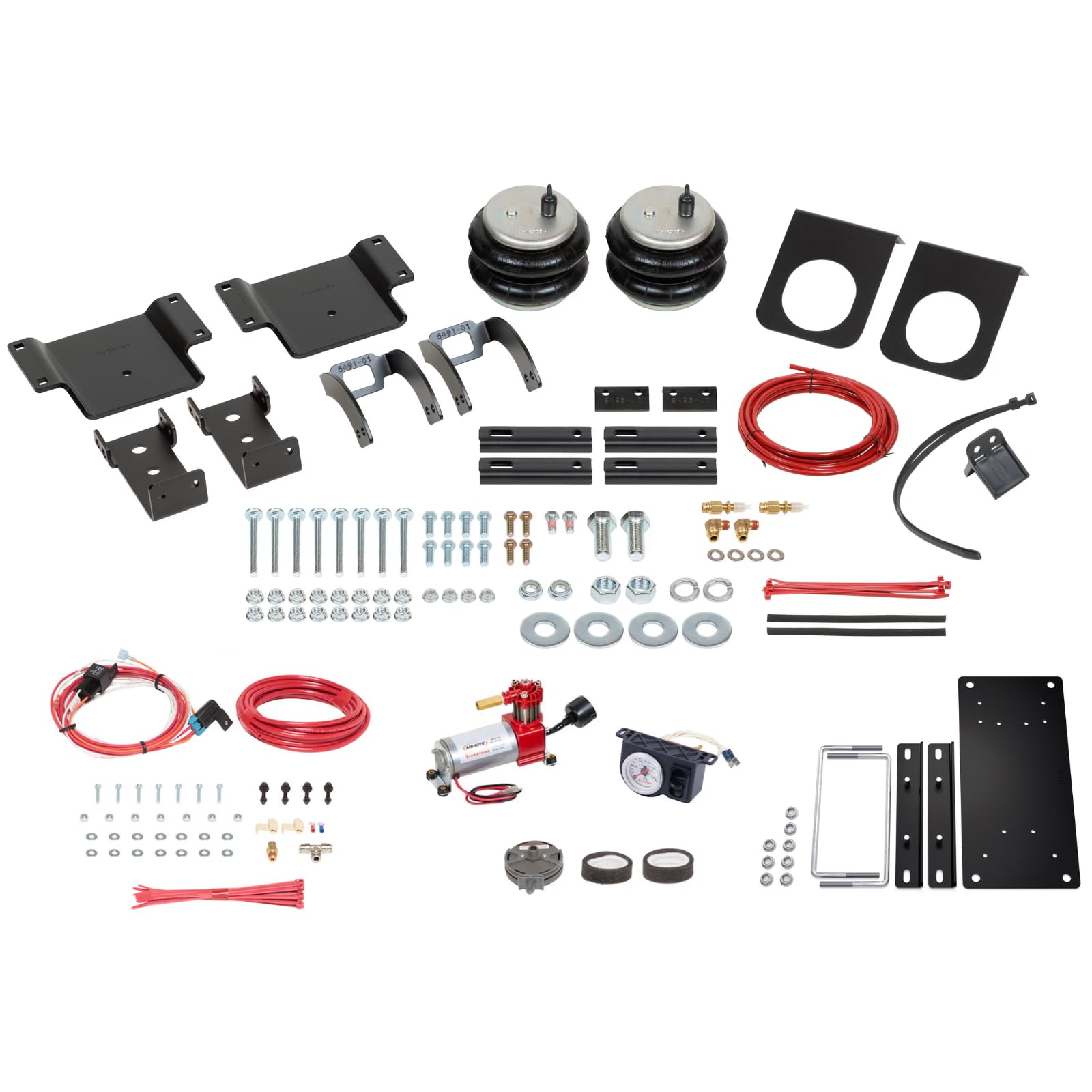 Airide Firestone 2875 All-In-One Analog Rear Air Spring Kit fits 2005-2023 Tundra | Up to 5,000 lbs of Load-Leveling Capacity | 5-100 PSI | Easy Installation