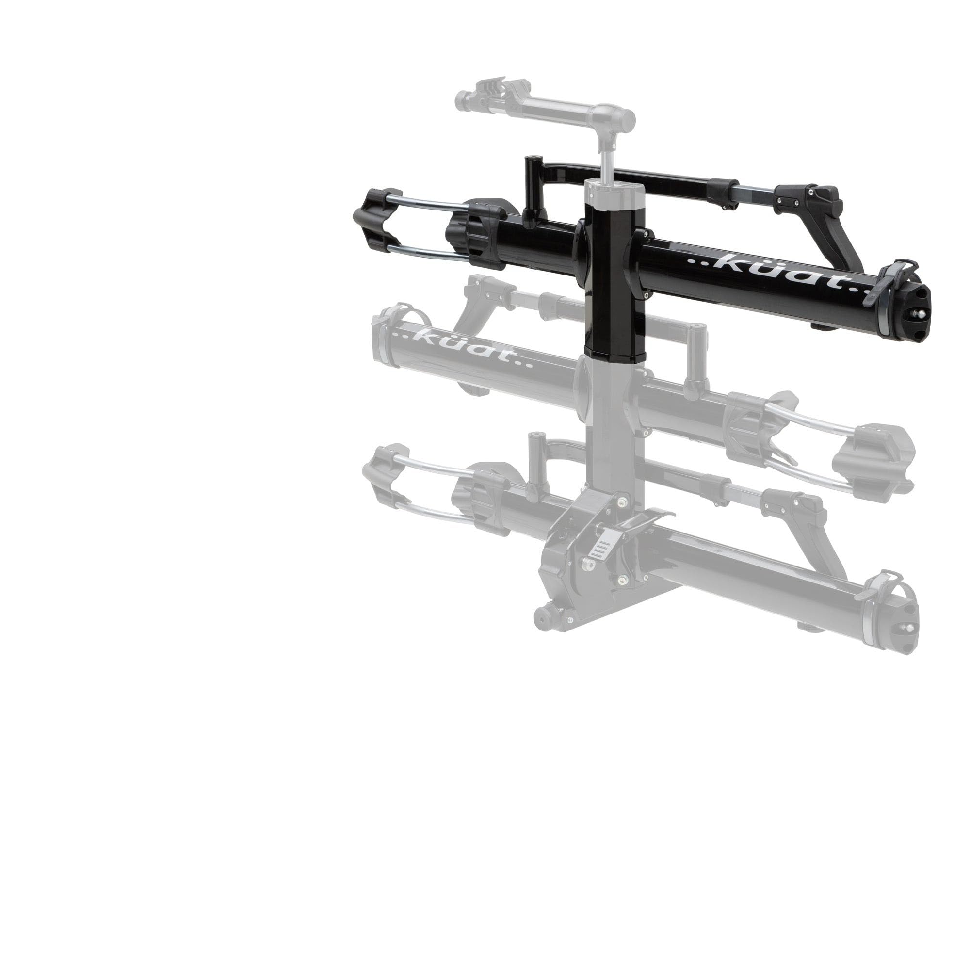 KUAT NV 2.0 Add-On - 2" +1 -Bike Rack | Increases The 2" NV to a 3-Bike Hitch Rack | Rugged All-Metal Construction | E-Bike Compatible | Easy Installation | Black Metallic (NA21B)