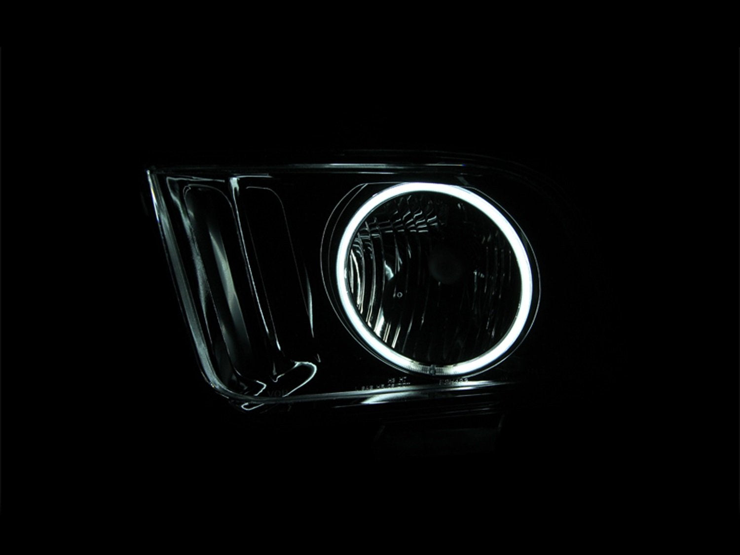 Ford Mustang Anzo USA 121033 Black With Halo Ccfl Headlight Assembly - (Sold in Pairs)
