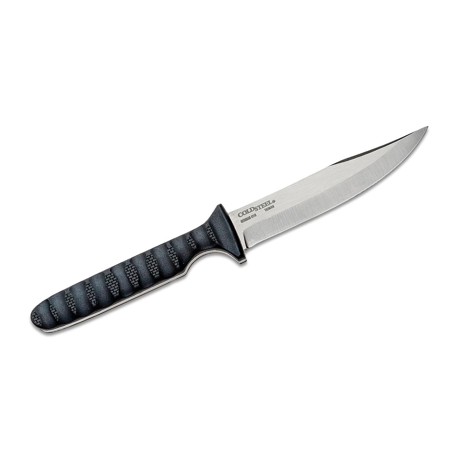 Cold Steel 4" Bowie Spike Durable Lightweight German 4116 Stainless Steel Fixed Blade Tactical Outdoor Hunting Neck Knife, Textured Griv-Ex Handle, Secure-Ex Sheath