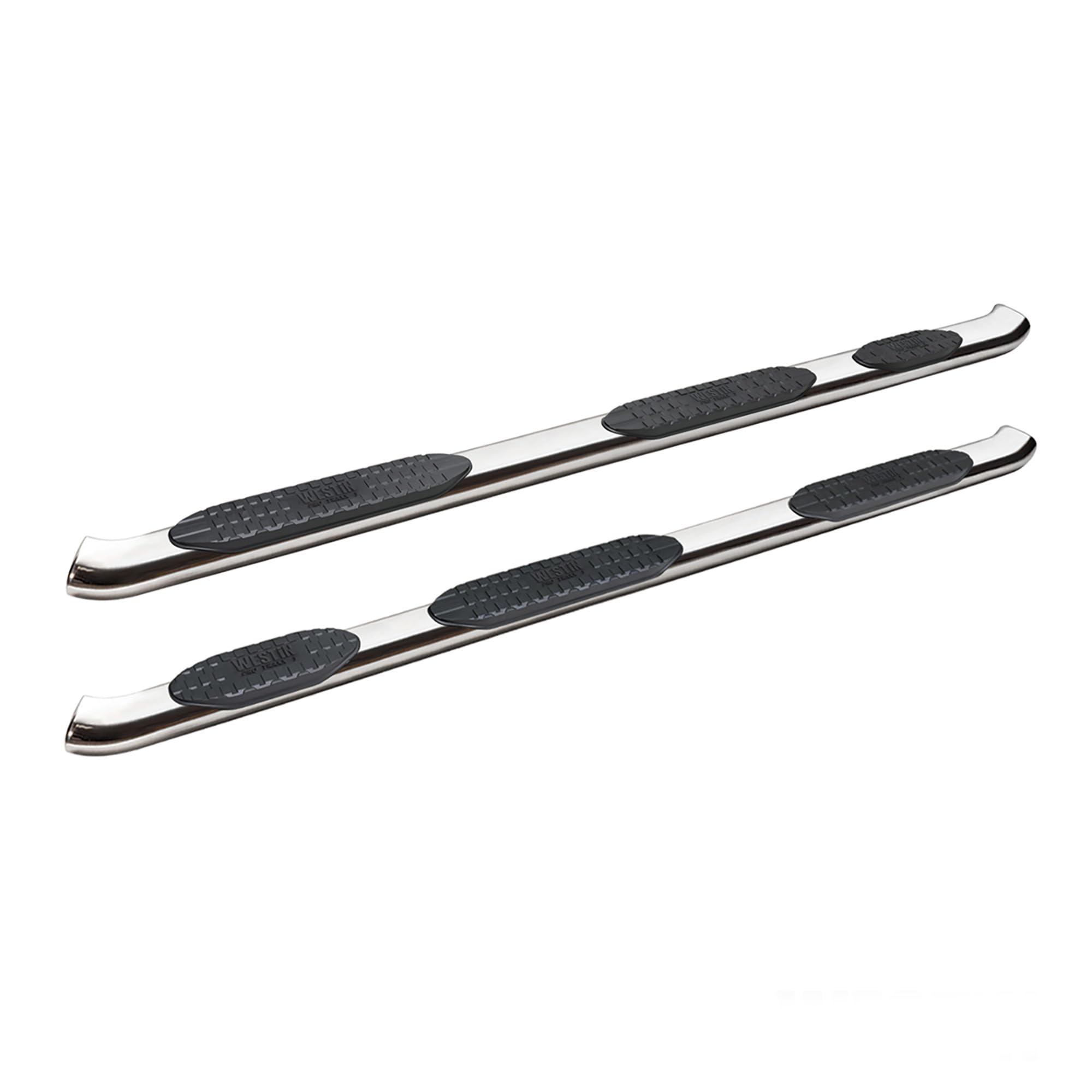 Westin PRO TRAXX 5 Oval Wheel to Wheel Nerf Bars fits 2019-2025 Ram 1500 6'5" Quad Cab Bed (Exc 1500 Classic) Stainless Steel Pair