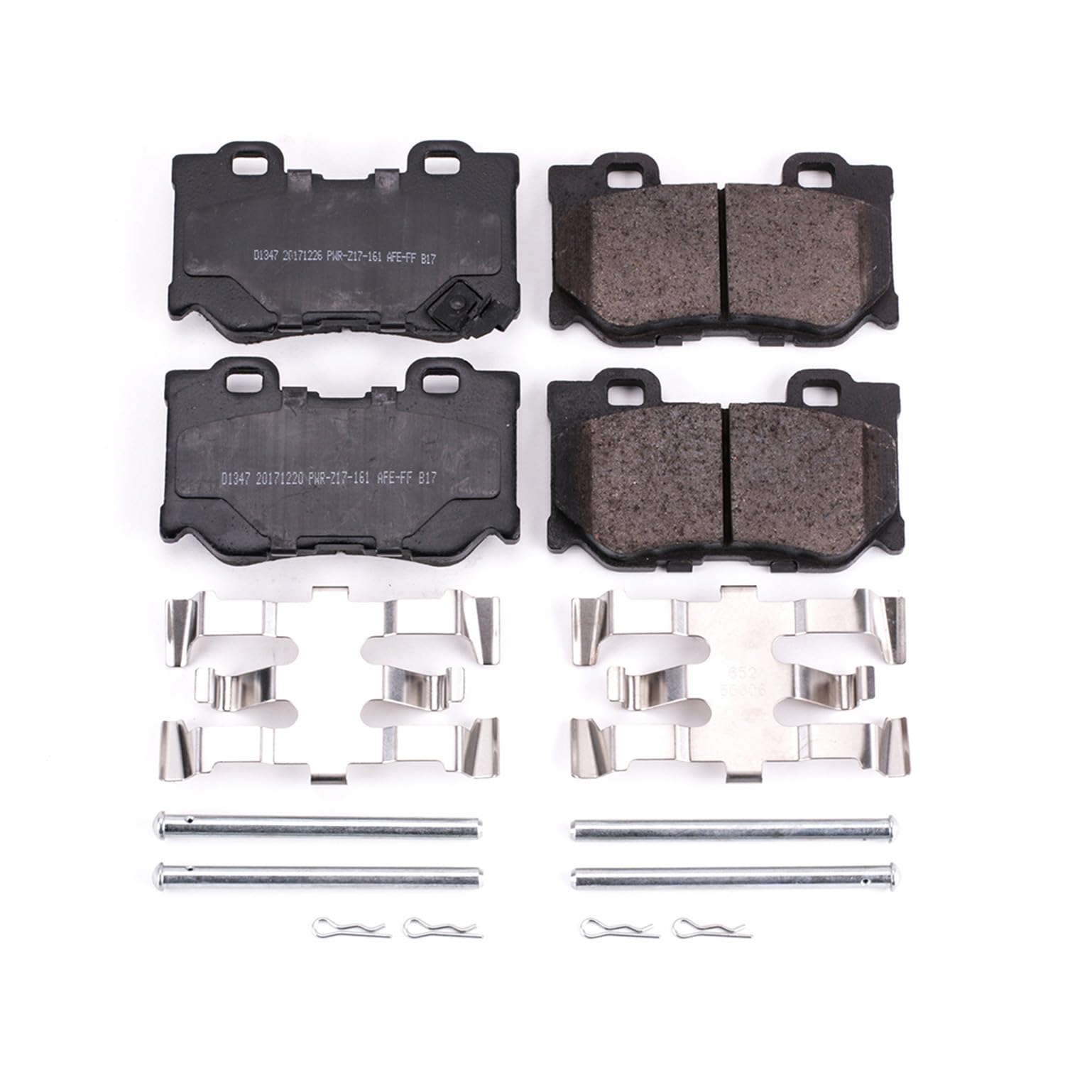 Power Stop Brake Kit Front For Infiniti FX50 2009-13 |G37 2008-13 |M35h 2012-13 |M37 2011-13 |M56 2011-13 |Infiniti Q50 2014-24 - Ceramic Brake Pads With Installation Hardware, 17-1347