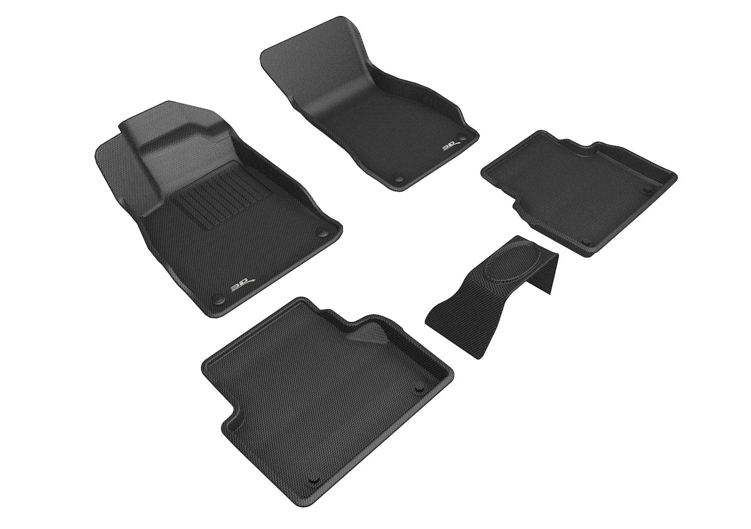 Kagu 3D MAXpider Floor Mats (Black) Compatible with Audi A6/A6 Allroad 2019-2023 / RS6 Avant 2021-2025 / A7/S7 2019-2023 / RS7 2021-2025 - Full Set