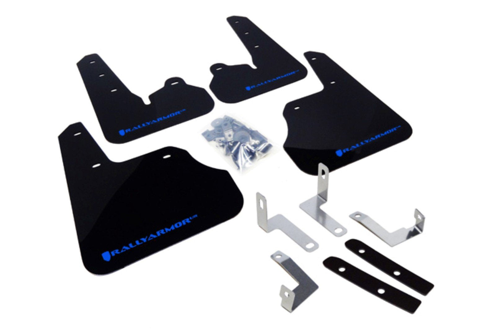 Rally Armor Black, Blue MF22-UR-BLK/BL Mud Flap with Logo (12+ Subaru Impreza 5dr Hatch/4dr Sedan UR), 1 Pack