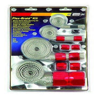 Red Mr. Gasket Flex-Braided Hose Sleeve Kit 8090