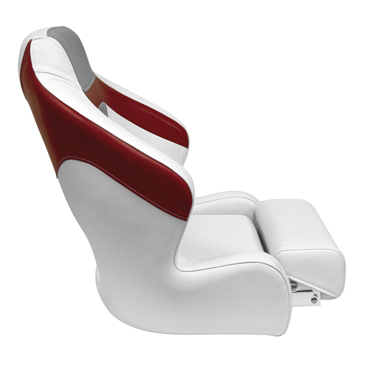 Wise BAJA XL 3338-1774 Bucket Seat with Flip Up Bolster, Brite White/Marble Grey/Dark Red