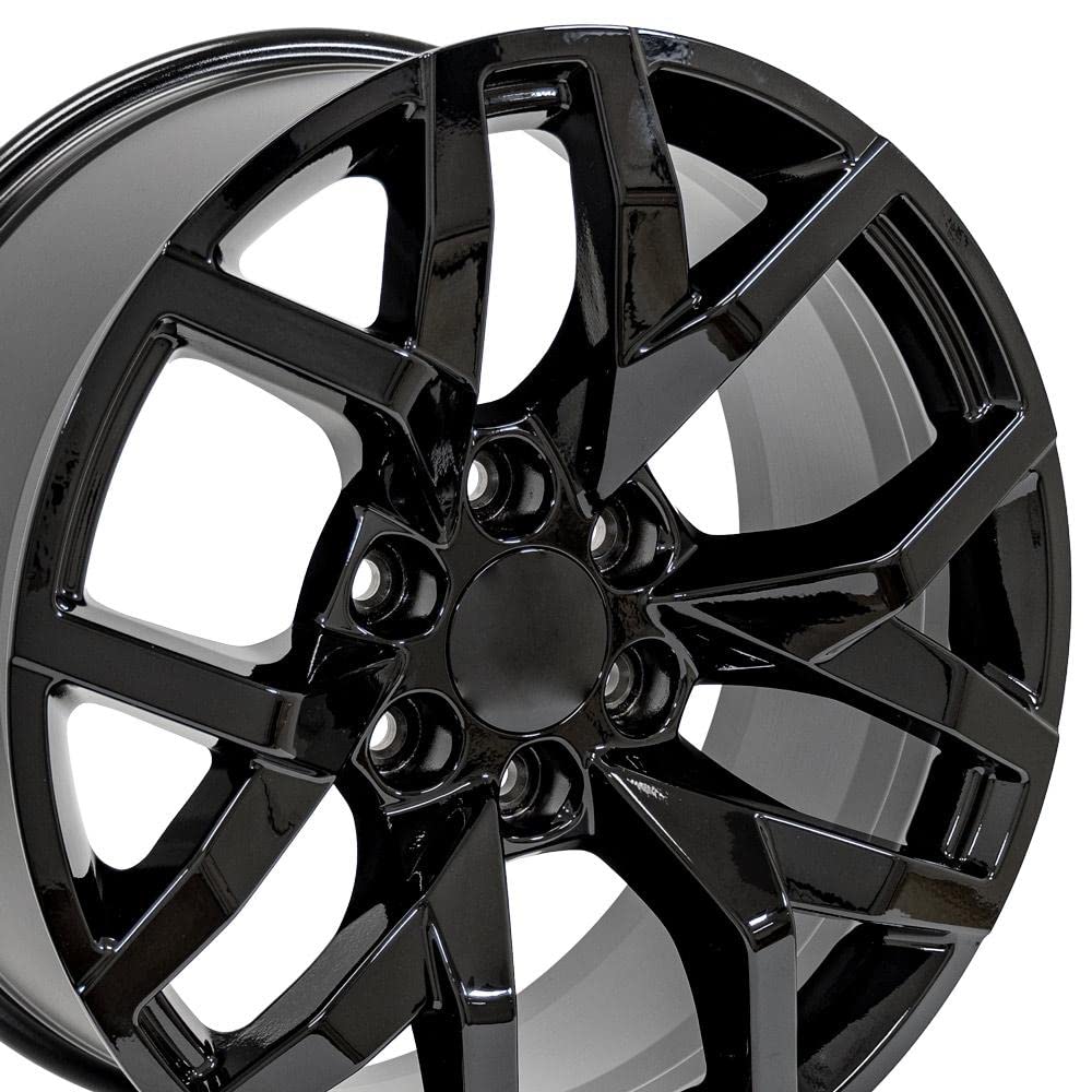 20 Inch OE Wheels CV66 Rim Fits Suburban 1500 Z71 Style 6x139.7 20x9 Gloss Black - Hollander 14076 (1)