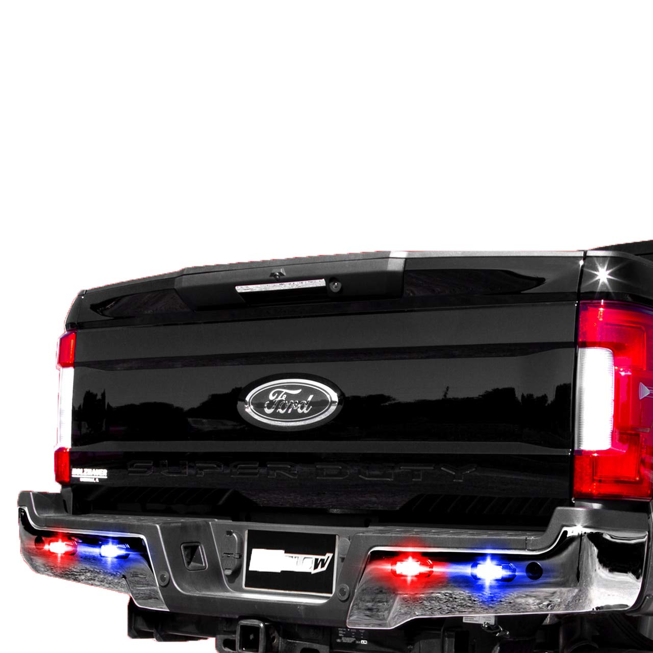 4pc XKGLOW Strobe Lights w/Traffic Modes Ultra Bright LEDs Multiple Strobe Modes + Solid On Red + Blue Colors