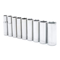 9 Piece Crescent 3/8" Drive 6 Point Deep Metric Socket Set - CSAS7N