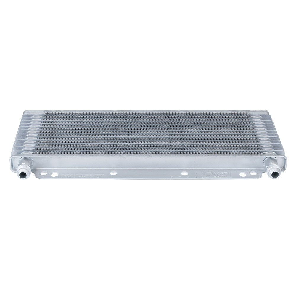 Stacked Plate 17-Row Transmission Cooler, 11 x 6 x 3/4" with -6 AN Fittings (400017)