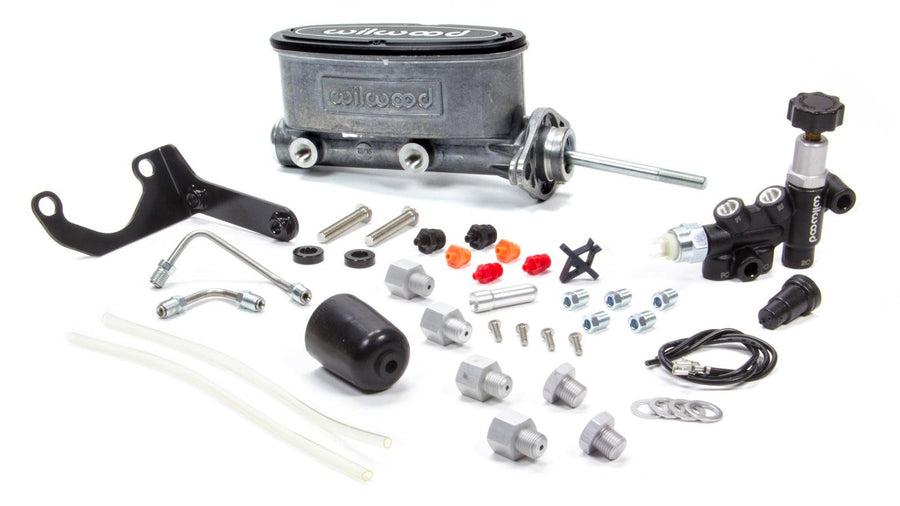 Wilwood Tandem HV M/C Kit w L/H Bracket & Prop Valve - 15/16" Bore-W/Pushrod
