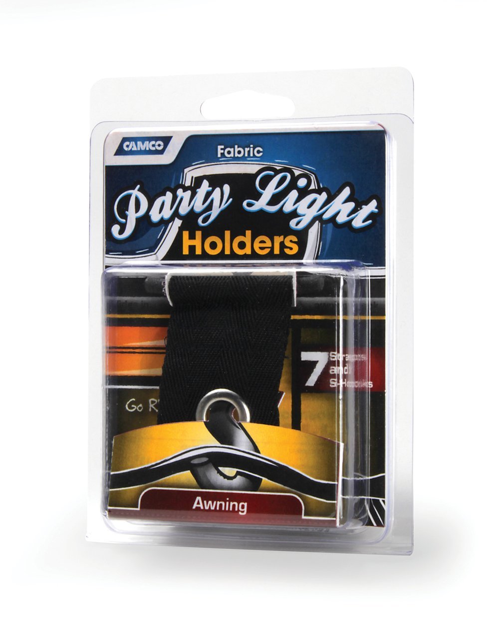 42733 Camco Fabric Party Light Holders, Black, 7 Pack