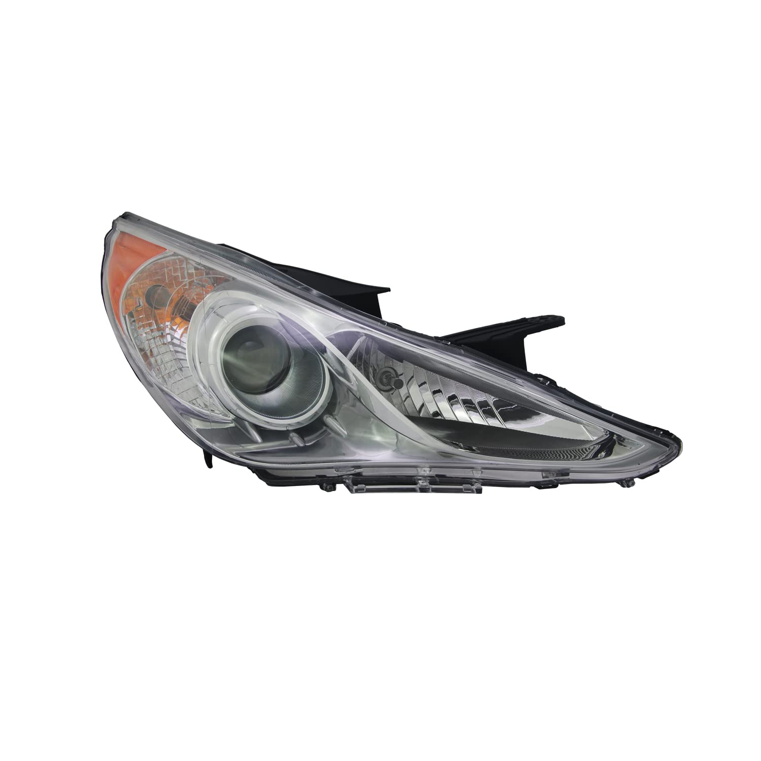 Right Headlight Assembly TYC Compatible with 2011-2014 Hyundai Santa Fe