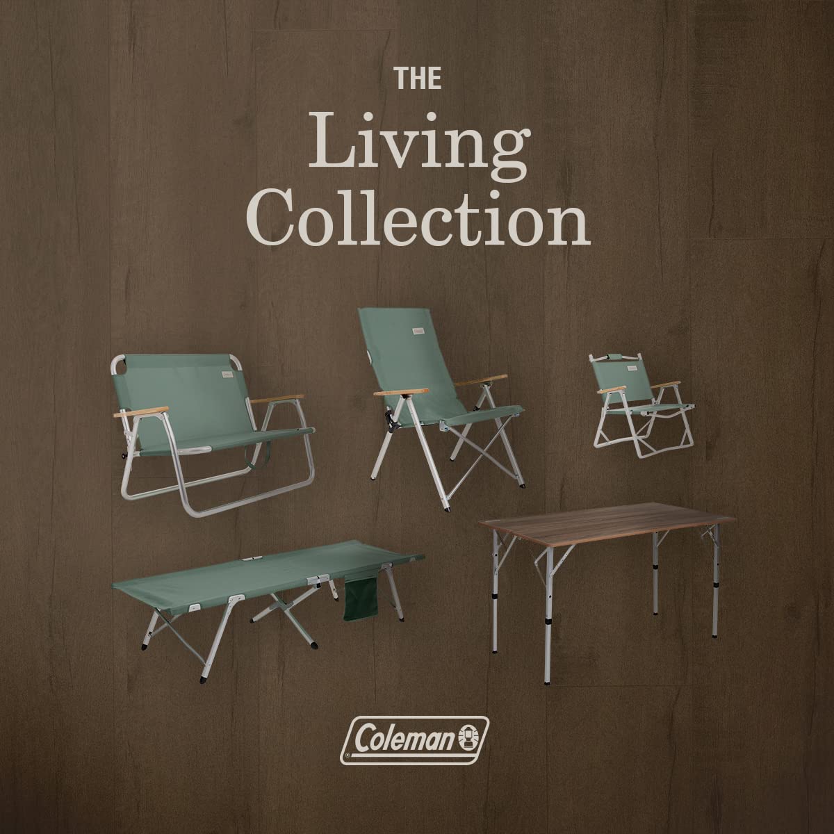 Coleman Reclining Living Collection Sling Chair, Lightweight Camp Chair with 3 Adjustable Reclining Positions, Premium Outdoor Furniture