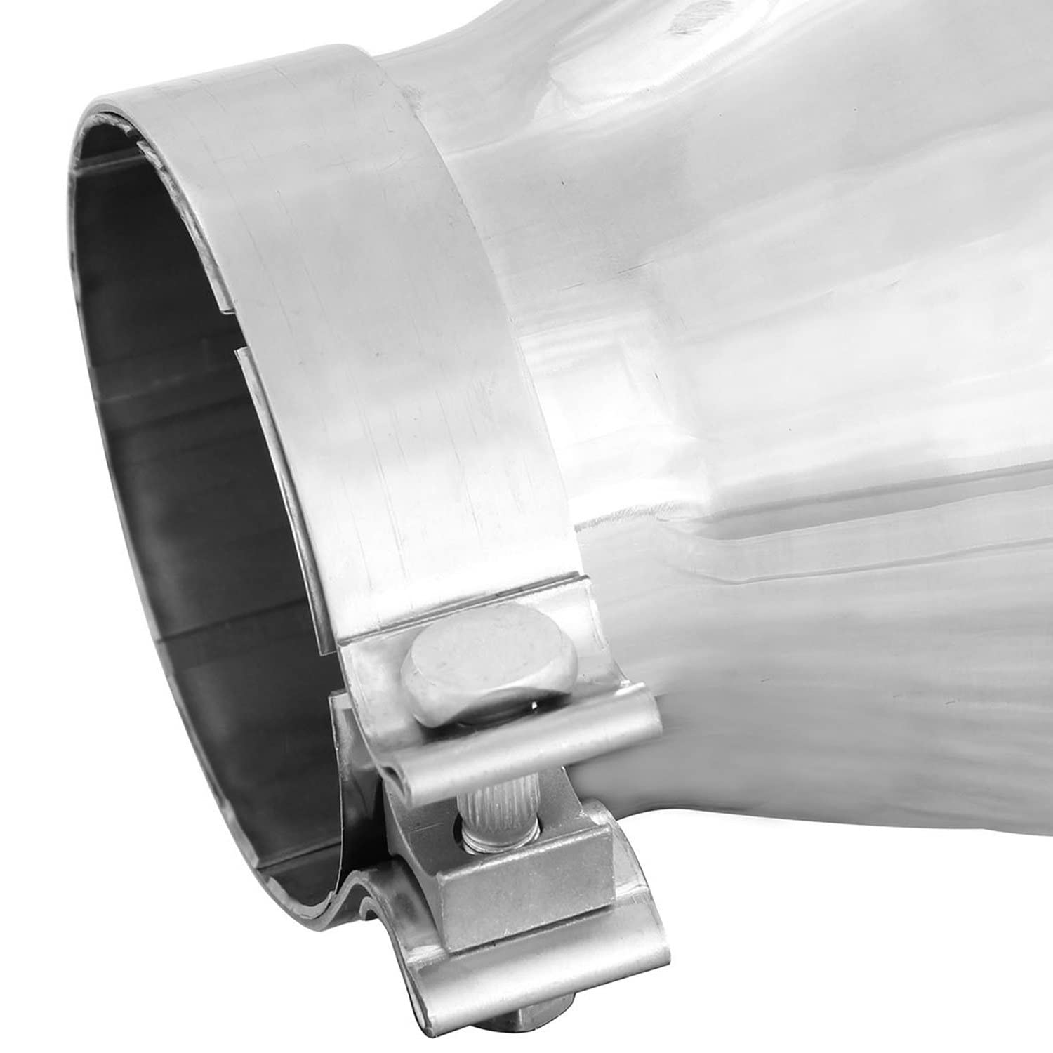 MACH Force-XP aFe Power 4" Inlet x 6" Outlet x 12" Length Polished Stainless Steel Bolt-On Tip