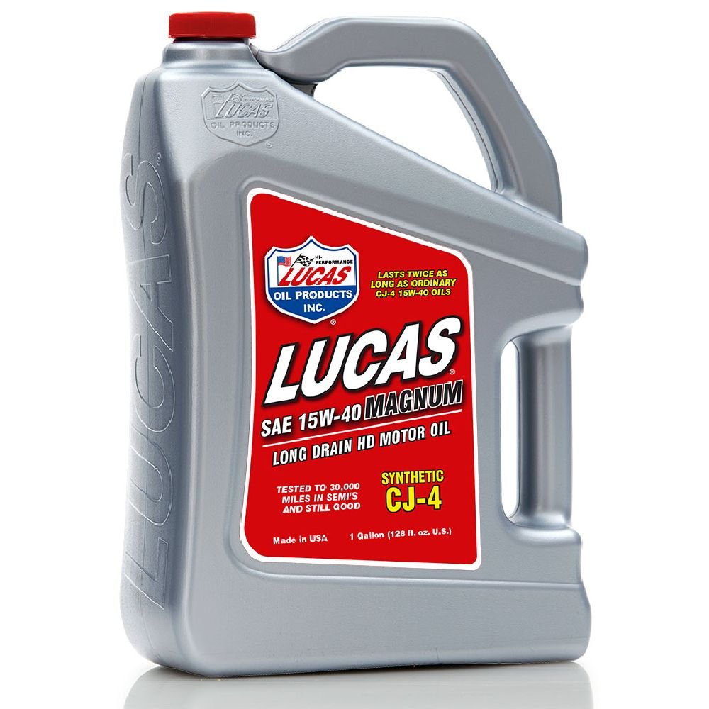 SAE 15W-40 Lucas Oil 10299 CJ-4 Synthetic Motor Oil - 1 Gallon