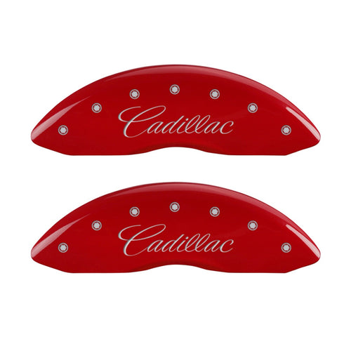 Caliper Covers MGP 35011SCTSRD with Red Powder Coat Finish, (Set of 4)