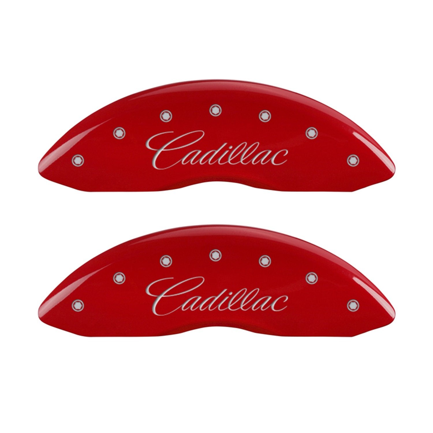 Caliper Covers MGP 35013SCTSRD with Red Powder Coat Finish, (Set of 4)