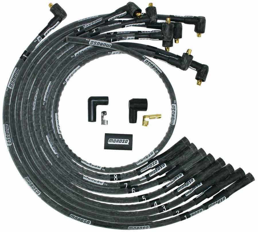 Moroso Mag Tune 9764M Sleeved Spark Plug Wires, Fits Big Block Chevy w/Non HEI Distributor, Straight Plug Ends