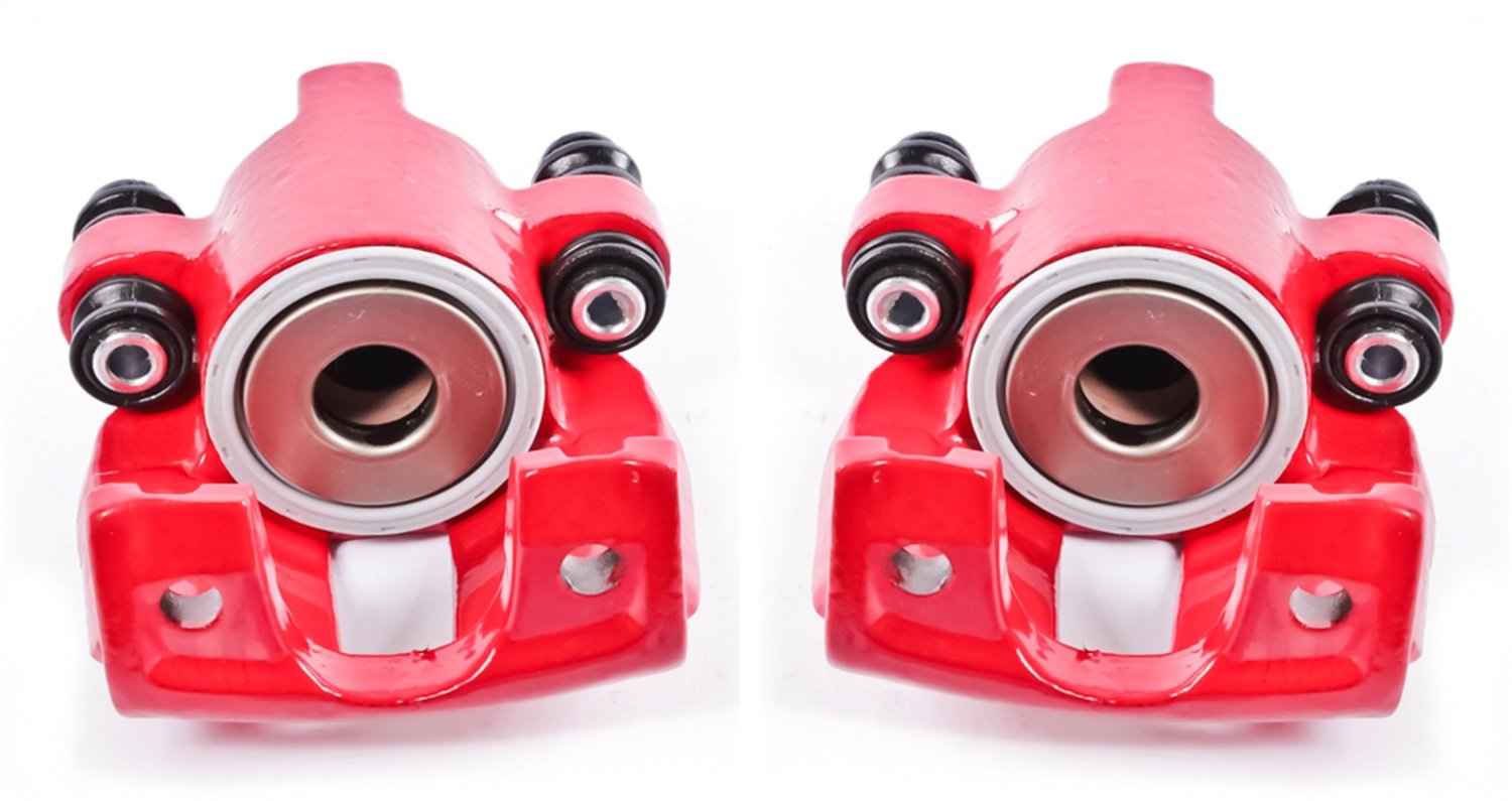 Power Stop S4678 Rear Pair of High-Temp Red Powder Coated Calipers for Expedition, F-150, F-150 Heritage, F-250, Blackwood, Navigator, Town Car [Model Specific]