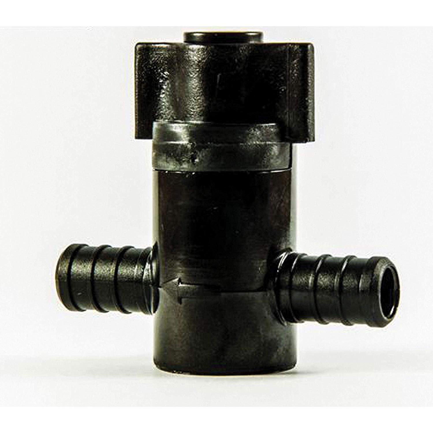 Plastic Pex Crimp Valve, Ecopoly 29879, 0.5" Size, Black