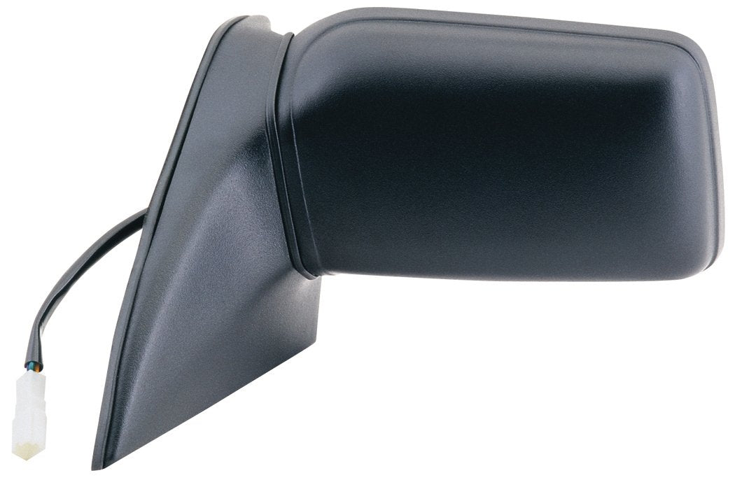 K Source Extendable Driver Side Towing Mirror for 2001-2005 E Series, 2001-2007 F Series, Textured Black, Chrome Cover, Turn Signal, Heated Power, Adjustable, Dual Lens, Flat Mirror, Foldaway