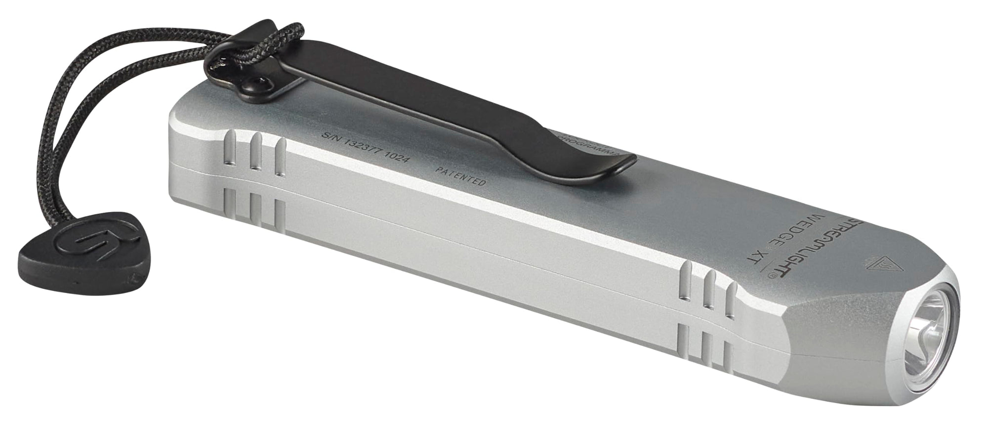 Wedge XT Streamlight 500-Lumen 1,900-Candela Flat Everyday Carry Flashlight, Includes USB-Cable and Pocket Lanyard, Silver