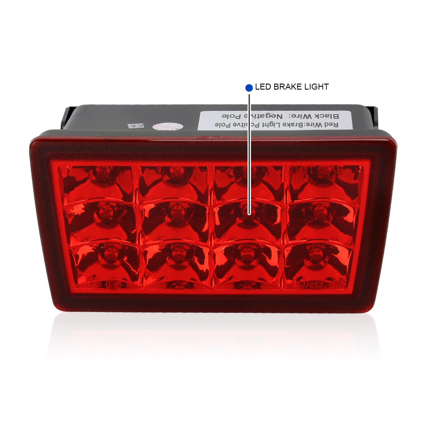 F1 Style Spec-D Tuning LED 4TH 3RD Brake Tail Light Compatible with Subaru WRX/STI 2011-2021, 2011-2016 Subaru Impreza, 2013-2017 Subaru XV Crosstrek