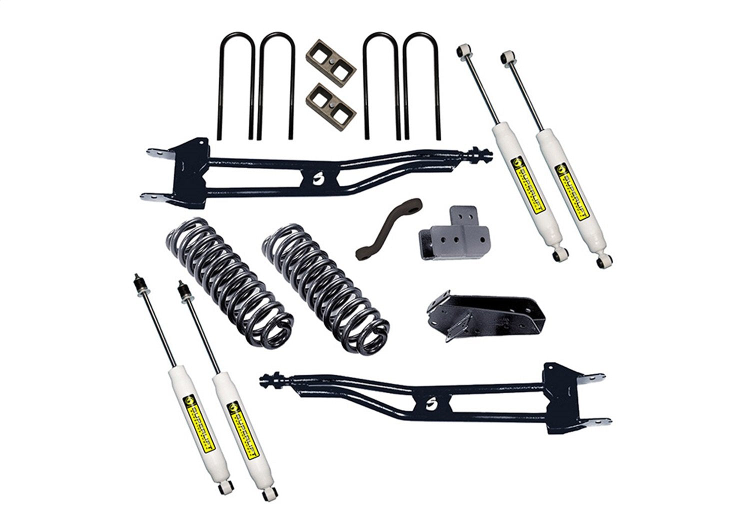SUPERLIFT SUSPENSION RealTruck 4" Lift Kit for Ford F-150 | Complete Lift Kit with Front & Rear Shadow Series Shocks and Super Runner Radius Arms | K555 | Fits 1980-1996 Ford F-150 4WD