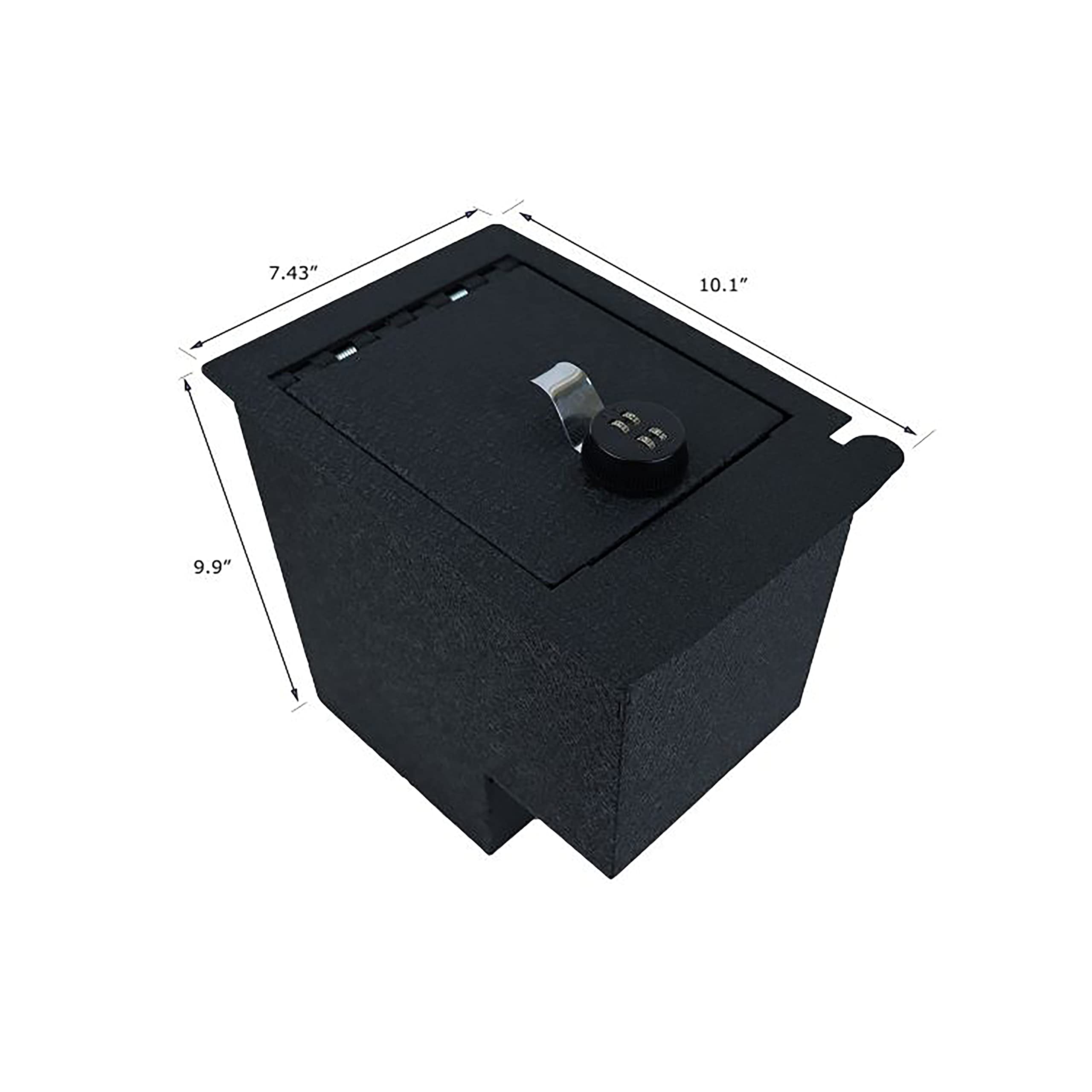 Black Horse Off Road Gun Box Organizer Center Console Safe Black, with 4-Digit Combo Lock Compatible with 2010-2023 Toyota 4Runner-AST4