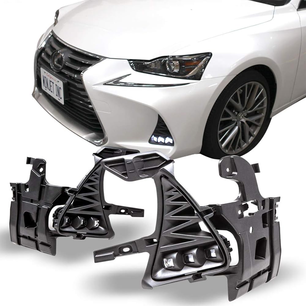 WJ30-0603-09 Winjet Series for [2018 Lexus IS 250 and IS 350] Clear Lens Driving Fog Lights with Wiring Kit + Switch