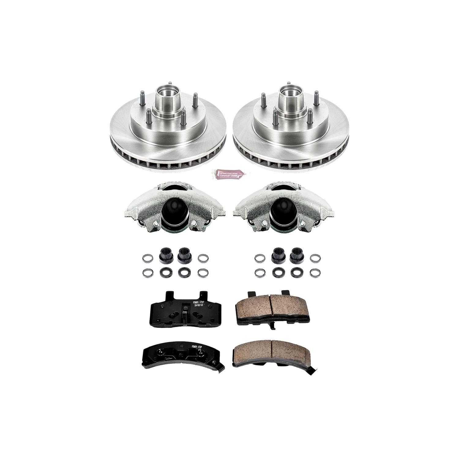 Power Stop KCOE4875 1-Click OE Replacement Brake Kit with Calipers For Dodge Ram 1500 Autospecialty 1994-1999 [Model Specific]