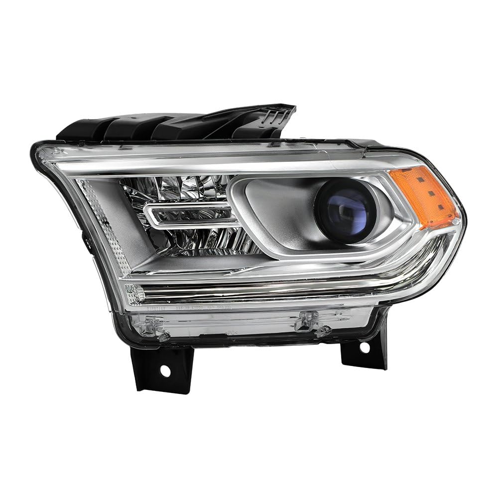 Dodge Durango 2014-2017 Spyder (OE) Halogen Without DRL LED Models Only (Do Not Fit Xenon HID Models) OEM Style Driver Side Headlight - Left - Chrome
