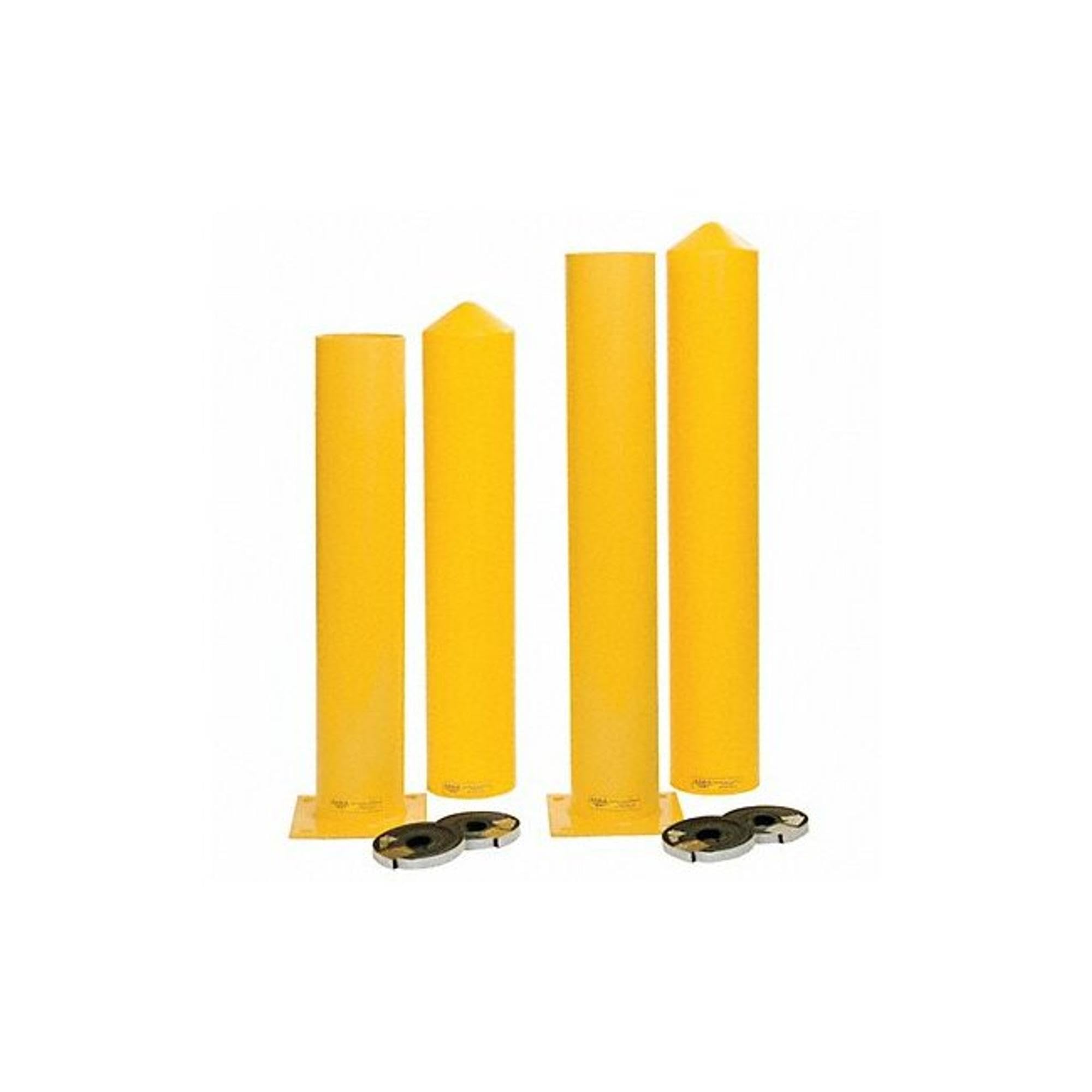 Eagle Steel Bollard Post and Poly Sleeve Combos 1744PS with Kit, 4" Size, 4-1/2" Diameter x 42" Height
