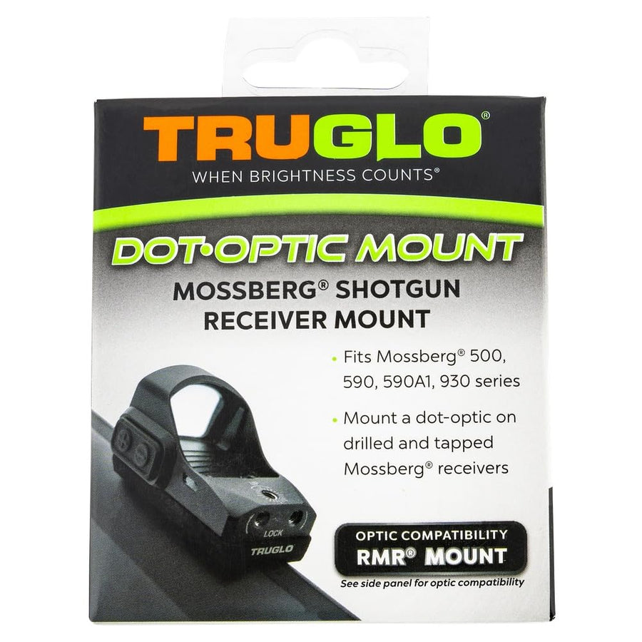 Shotgun Receiver Mount TRUGLO | Tactical Hunting Shooting Versatile Lightweight Durable Compact Dot Optic Steel Mount Plate | Hardware & Tools Included, Mossberg Receiver Mount, RMR Mount