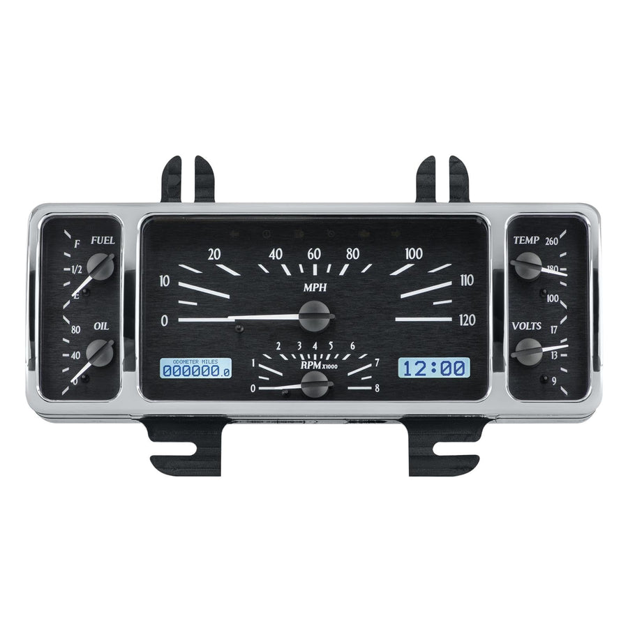 Dakota Digital VHX-40F-K-W Analog Dash Gauge System Compatible with 1940 Ford Car and 1940-47 Ford Pickup Black Alloy White Backlighting