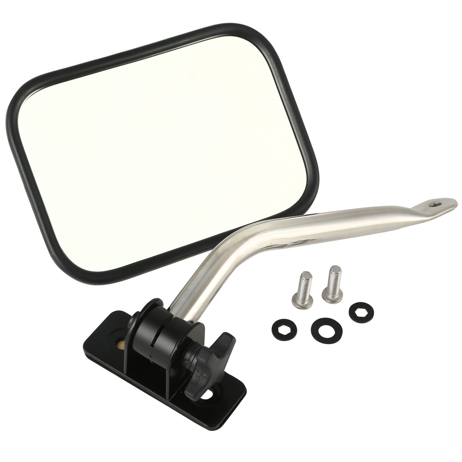 Quick Release Mirror Relocation Kit | Rugged Ridge, Stainless | 11026.13 | Fits 1997-2018 Jeep Wrangler