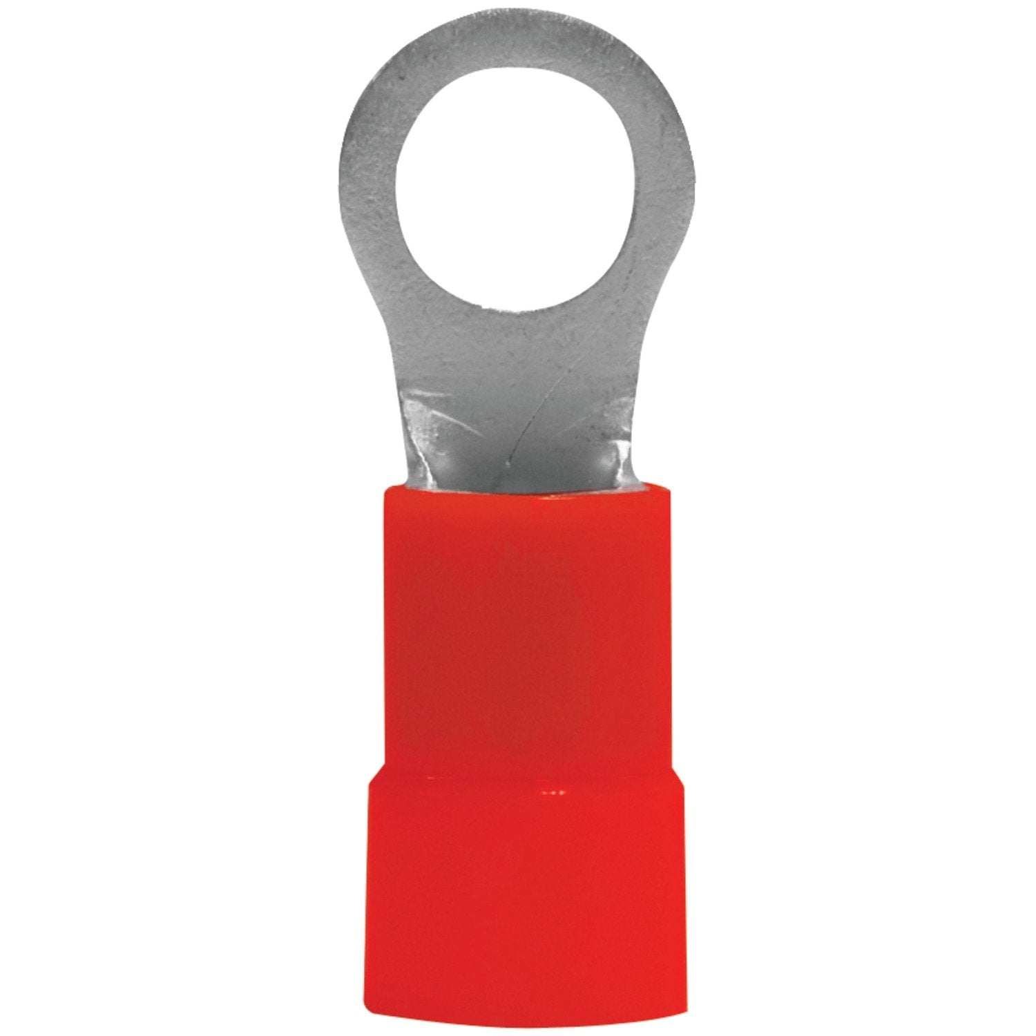 Vinyl Terminal Install Bay Ring Connector 8 Gauge 3/8 Inch Red 25 Pack - RVRT838