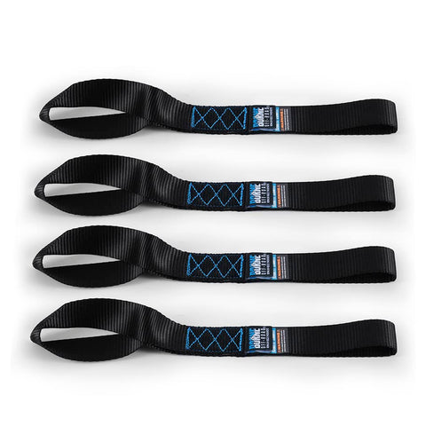 Heavy-Duty Borne Off-Road Ratchet Tie-Down Kit (4-Pack), Black